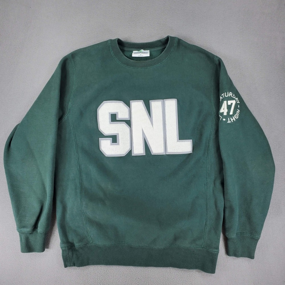 Independent SNL Sweatshirt Unisex S Green Saturday Night Live Patch 47 Season
